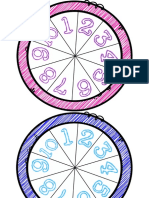 Ruletas Matematicas para Trabajar Los Números Del 1 Al 10