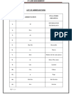 List of Abbreviations: IT Information Technology