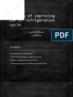 Methods of Improving COP of Refrigeration Cycle