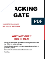 Cracking Gate: Sanket Purandare AIR 25 (CS) GATE 2016