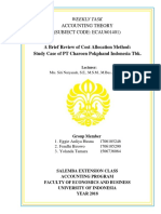 Group 5 Weekly Task Accounting Theory 11th Meeting A Brief Review of Cost Allocation Method
