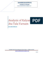 Analysis of Kalyani Ata Tala Varnam