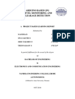 Arduino Based LPG Level Monitoring and Leakage Detection: A Project Based Learning Report