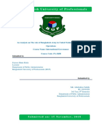 An Analysis On The Role of Bangladesh Army in United Nations Peacekeeping Operations