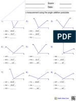 Angle Addition Postulate