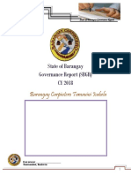 State of Barangay Governance Report (SBGR) CY 2018: Barangay Carpintero Tumauini Isabela