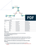 Configuring Ipv4 Static and Default Routes