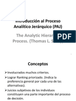 Introducción Al Proceso Analítico Jerárquico (PAJ) : The Analytic Hierarchy Process. (Thomas L. Saaty)