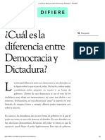 ¿Cuál Es La Diferencia Entre Democracia y Dictadura - DIFIERE