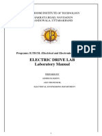 Electric Drive Lab Laboratory Manual: Dev Bhoomi Institute Chakrata Road, Navgaoun Manduwala, Uttarakhand