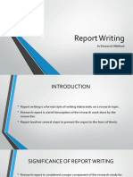 Report Writing: in Research Method