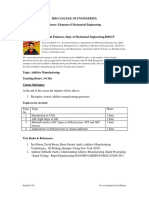 Additive Manufacturing - Lecture Notes and Scheme For EME PDF