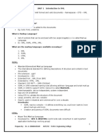 UNIT 1 Introduction To XML: 1 Prepare By: Dr. A. GNANASEKAR ASP/CSE R.M.D. Engineering College