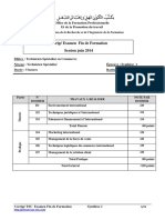 Corrige de Examen de Fin de Formation Commerce TSC 2014 Synthese 1 PDF