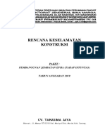 Rencana Keselamatan Konstruksi: Paket: Pembangunan Jembatan Efha (Tahap Ii/Tuntas)