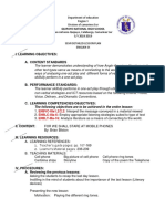 I. Learning Objectives: A. Content Standards