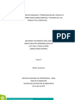 Proyecto de Diseño de Empaque y Presentación Del Producto Metrología, Normatividad Sobre Empaque y Envases de Los Productos o Servicios.