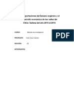 Exportaciones de Banano Organico - Trabajo de Investigacion