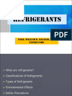 Refrigerants: Engr. William R. Salazar, Pme Instructor