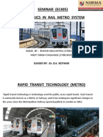 Seminar (Ec405) Electronics in Rail Metro System