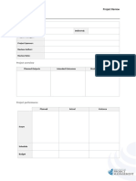 Project Review Template