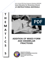 Addition of Mixed Form and Dissimilar Fractions