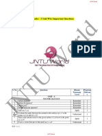 JNTU World: Mathematics - 2 Unit Wise Important Questions