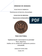 Tesis Doctoral Sobre Suplementacion Granada 179 Paginas PDF