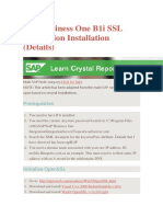 SAP Business One B1i SSL Integration Installation