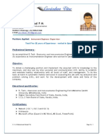 Mohammed Fahad P M: Positions Applied