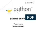 Python Programming (4) Scheme of Works