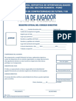 Fichas de Jugador