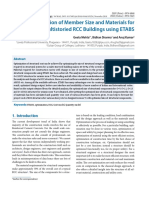 Optimization of Member Size and Materials For Multistoried RCC Buildings Using ETABS