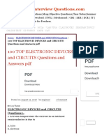 100 Top Electronic Devices and Circuits Questions and Answers PDF Electronic Devices and Circuits Questions