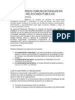 Los Recursos Comunicacionales en Las Relaciones Públicas