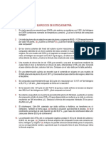 EJERCICIOS DE ESTEQUIOMETRÍA Enunciados PDF