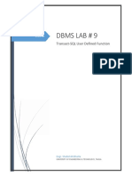 DBMS Lab # 9 Functions