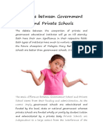 Difference Between Government Schools and Private Schools