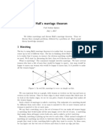 Hall's Marriage Theorem: 1 Matching