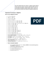 Important Formulas in Algebra: Here Is A List of Algebraic Formulas