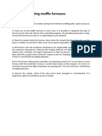 O131 Sop For Operating Muffle Furnaces