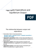 Meeting 10, Aggregate Expenditure and Equilibrium Output