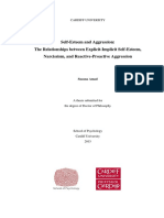 Self-Esteem and Aggression: The Relationships Between Explicit-Implicit Self-Esteem, Narcissism, and Reactive-Proactive Aggression