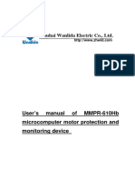 User - S Manual of MMPR-610Hb Microcomputer Motor Protection and Monitoring Device (V2.02.01)