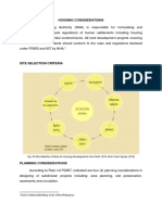 Housing Considerations Land Use and Devt