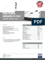 Ficha Tecnica Generador GS110CLC