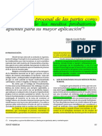 Conducta Procesal de Las Partes Como Sucedaneos de Medios Probatorios PDF