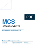 MCS-2nd Semester (1) Course Outline PDF