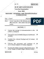 4 Master of Arts (Sociology) Term-End Examination June, 2018 Msoe-002: Diaspora and Transnational Communities