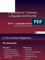 Meeting 2 - Language and Sounds